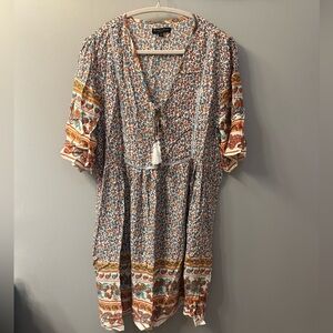 Bohemian Floral Mini Dress